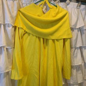 bright yellow sweater